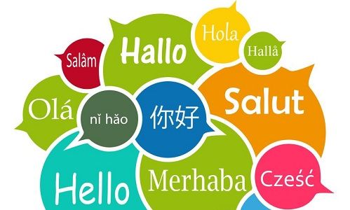 Bild mit Hallo in verschiedenen Sprachen