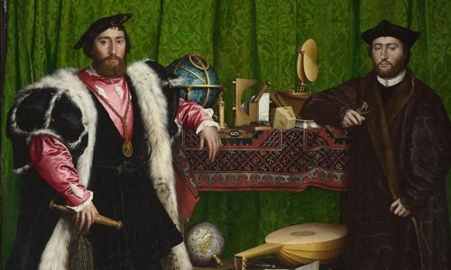 Zu V 15 Hans Holbein d.J. Die Gesandten 1533 Öl London National Gallery